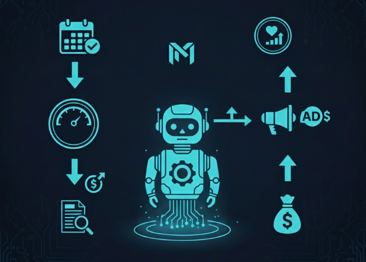Diagrama que muestra cómo un post orgánico con mucho engagement se convierte automáticamente en un anuncio pagado por el Sistema BOOST.